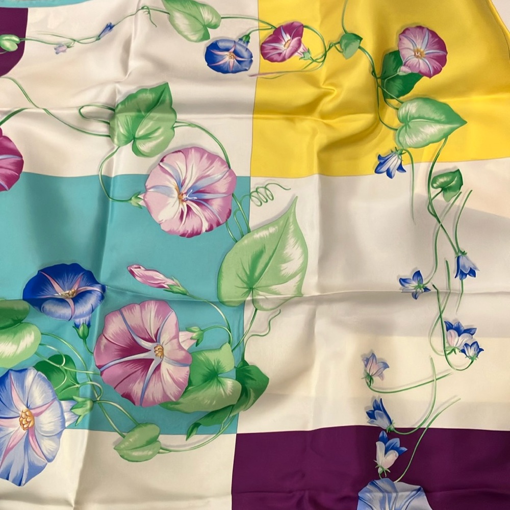 Patek Philippe silk Floral Multicolor scarf! New!